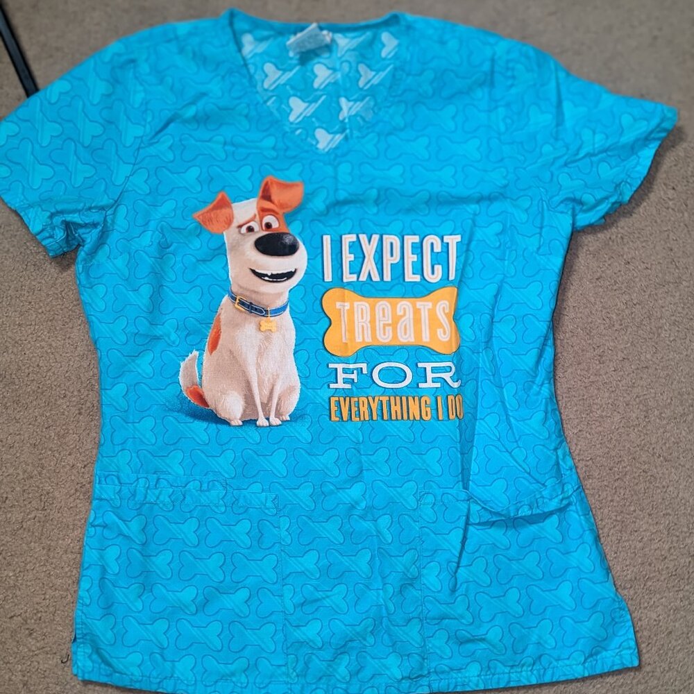 Ladies size small Secret life of pets 2 scrub top